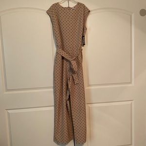 Tan and Polka Dot Romper